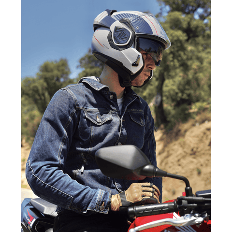 Modulārā ķivere LS2 ADVANT KPA IRON 180 matt white black jeans L LS2 MOTOVEIKALS 21