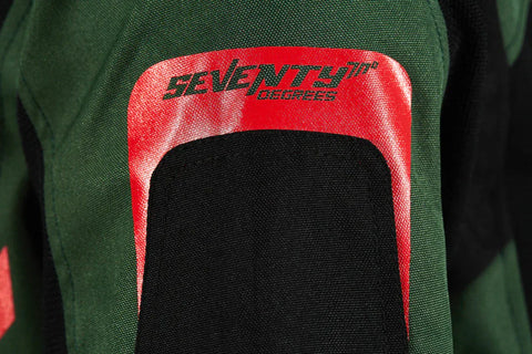 Moto jaka 70Degrees SAHARA MILITARY GREEN RED 70 DEGREES MOTOVEIKALS 21