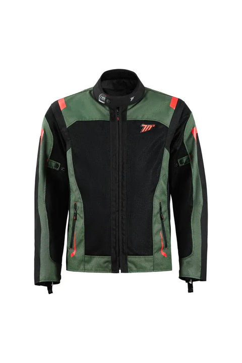 Moto jaka 70Degrees SAHARA MILITARY GREEN RED 70 DEGREES MOTOVEIKALS 21