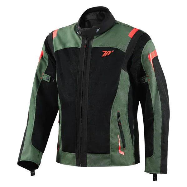 Moto jaka 70Degrees SAHARA MILITARY GREEN RED 70 DEGREES MOTOVEIKALS 21