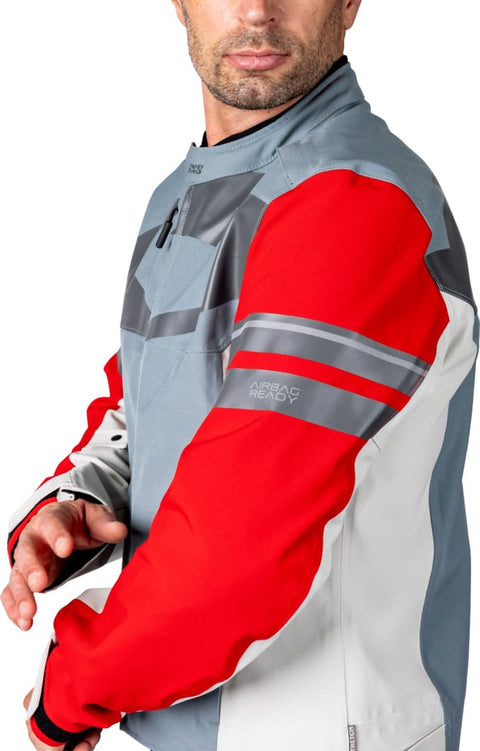 Moto jaka IXS RAPID-STX 2.2 LAMINATED blue grey red&nbsp; IXS MOTOVEIKALS 21