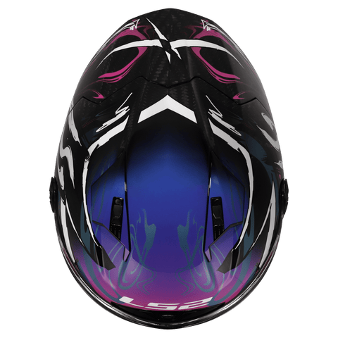 Moto ķivere LS2 Thunder GP FF805 DRIFT gloss blue purple W7D26 MOTOVEIKALS 21
