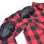 Moto krekls ar aizsargiem LS rūtains / red 2XL LEOSHI MOTOVEIKALS 21