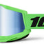 Motokrosa brilles 100% Strata 2 Green / Mirror Blue Lens 100% MOTOVEIKALS 21