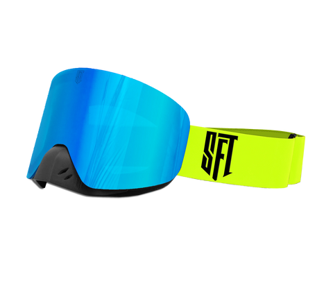 Motokrosa briļļu komplekts SFT Fast Neon Yellow Magic STUNT FREAKS TEAM MOTOVEIKALS 21