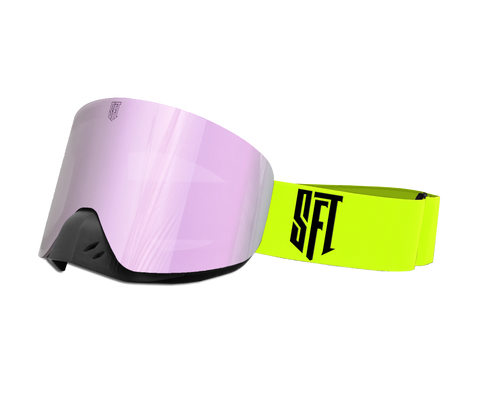 Motokrosa briļļu komplekts SFT Fast Neon Yellow Magic STUNT FREAKS TEAM MOTOVEIKALS 21