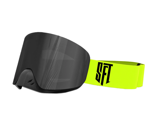 Motokrosa briļļu komplekts SFT Fast Neon Yellow Magic STUNT FREAKS TEAM MOTOVEIKALS 21