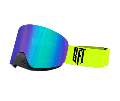Motokrosa briļļu komplekts SFT Fast Neon Yellow Magic STUNT FREAKS TEAM MOTOVEIKALS 21