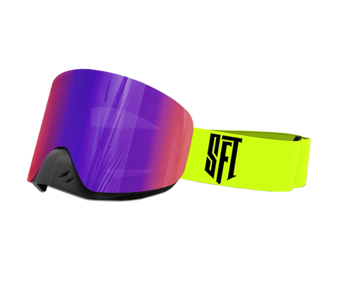 Motokrosa briļļu komplekts SFT Fast Neon Yellow Magic STUNT FREAKS TEAM MOTOVEIKALS 21