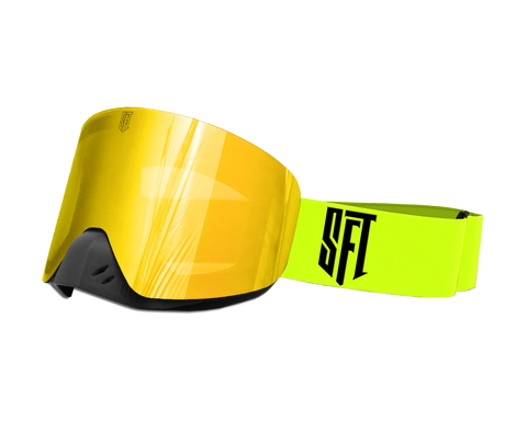 Motokrosa briļļu komplekts SFT Fast Neon Yellow Magic STUNT FREAKS TEAM MOTOVEIKALS 21