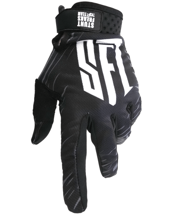 Motokrosa cimdi SFT Touch Black melni STUNT FREAKS TEAM MOTOVEIKALS 21