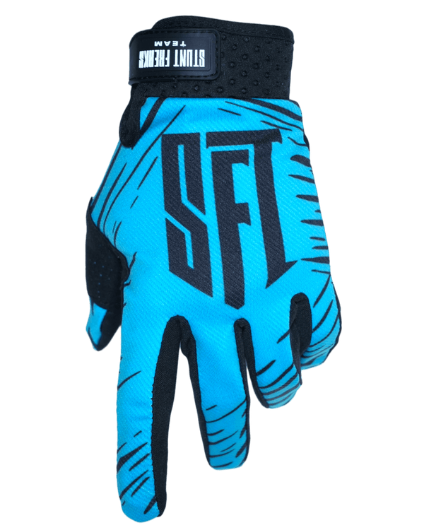 Motokrosa cimdi SFT Touch Blue zili STUNT FREAKS TEAM MOTOVEIKALS 21