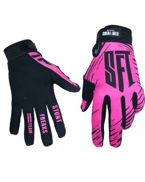Motokrosa cimdi SFT Touch Pink rozā STUNT FREAKS TEAM MOTOVEIKALS 21