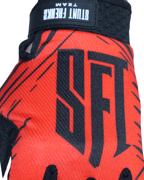 Motokrosa cimdi SFT Touch Red sarkani STUNT FREAKS TEAM MOTOVEIKALS 21