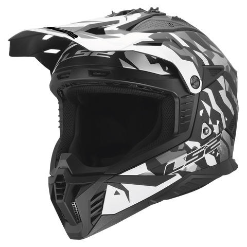 Motokrosa ķivere (MX) LS2 MX708 FAST II GROTESK BLACK GREY LS2 MOTOVEIKALS 21