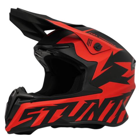 Motokrosa ķivere SFT Flatout Red sarkana STUNT FREAKS TEAM MOTOVEIKALS 21