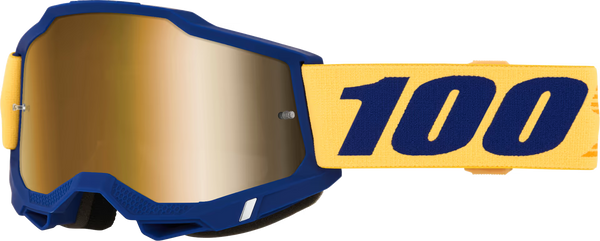 Motokrosa (MX) brilles 100% Accuri 2 Desoto True Gold Mirror 100% MOTOVEIKALS 21