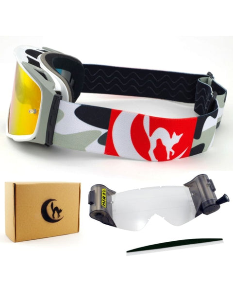 MTR-2 Mitty Warrior White aizsargbrilles ar Roll-Off sistēmu MTR-2 MOTOVEIKALS 21