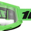 MX brilles 100% Strata 2 Neon Green Clear Lens 100% MOTOVEIKALS 21