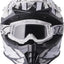 MX ķivere GMS Fortis Graffi Matte Black-White + 100% MX brilles GMS MOTOVEIKALS 21