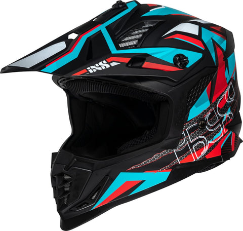 MX ķivere iXS363 2.0 Black Matt Petrol Red IXS MOTOVEIKALS 21