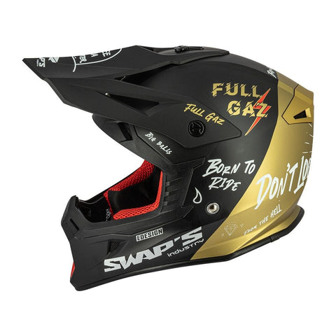 MX ķivere Swaps BLUR S818 black / gold L SWAPS MOTOVEIKALS 21