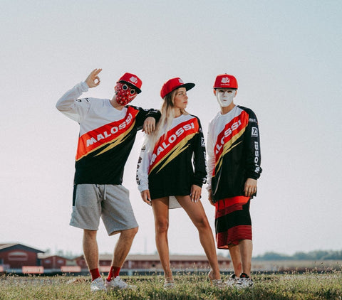 MX krekls MALOSSI black / red / white MALOSSI MOTOVEIKALS 21