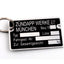 Nameplate key fob MOGA sheet thickness 1mm labeling field height 3mm key ring diameter 12mm dimensions plate width 40mm height 24mm for moped mokick MOGA MOTOVEIKALS 21