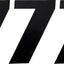 Number Moose #7 6" Black MOOSE RACING HARD-PARTS MOOSE RACING MOTOVEIKALS 21
