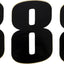 Number Moose #8 6" Black MOOSE RACING HARD-PARTS MOOSE RACING MOTOVEIKALS 21