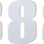 Number Moose #8 6" White MOOSE RACING HARD-PARTS MOOSE RACING MOTOVEIKALS 21
