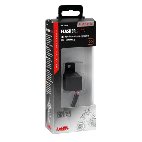 Pagrieziena relejs FLASHER LED 2pin ar savienojumu 12V - 10A LAMPA MOTOVEIKALS 21