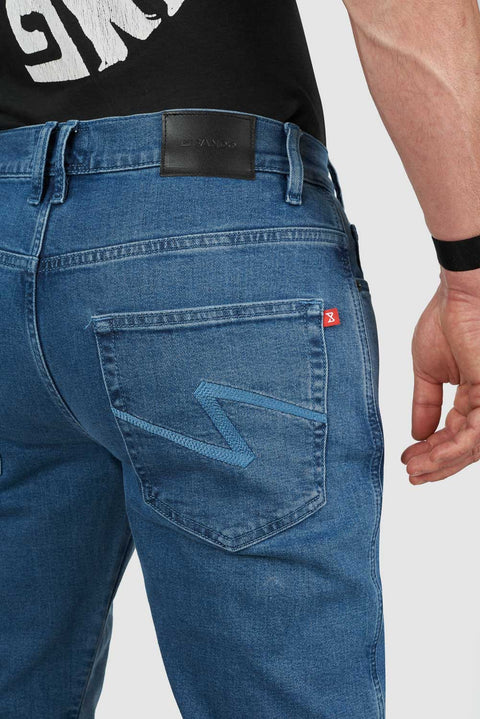 PANDO MOTO JAMES REGULAR BLUE moto džinsi vīriešiem (Regular Fit, Cordura®) AA PANDO MOTO MOTOVEIKALS 21