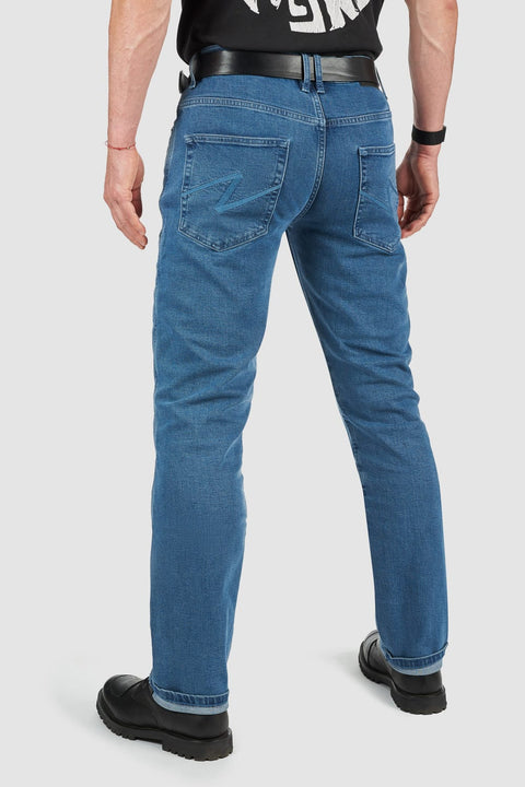 PANDO MOTO JAMES REGULAR BLUE moto džinsi vīriešiem (Regular Fit, Cordura®) AA PANDO MOTO MOTOVEIKALS 21