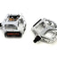 Pedal pair aluminum silver Cross Custom for BMX Bike Moped Moped DIVERSE / IMPORT MOTOVEIKALS 21