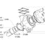 piston kit Polini sport 70cc 47.4mm for Benelli Devil, Spring, Malaguti MRX Minarelli DL3 50 POLINI MOTOVEIKALS 21
