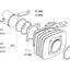 piston ring Polini 47.4x1.5mm for Fantic Motor Issimo, Minarelli V1, Vespa PK, XL, Ape 50 POLINI MOTOVEIKALS 21