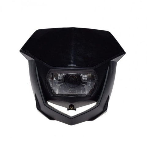 Priekšējais lukturis H7 BLACK / H4 12V 35/35W / 275x265mm REPLICA MOTOVEIKALS 21