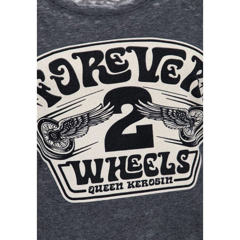 Queen Kerosin Forever 2 wheels t-shirt anthracite KING KEROSIN MOTOVEIKALS 21
