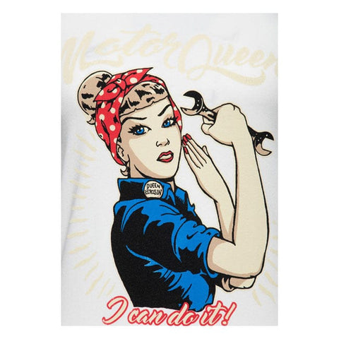 Queen Kerosin Motor Queen I Can Do It t-shirt off white KING KEROSIN MOTOVEIKALS 21