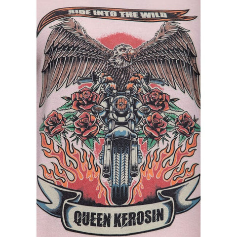 Queen Kerosin Ride into the wild t-shirt peachskin KING KEROSIN MOTOVEIKALS 21
