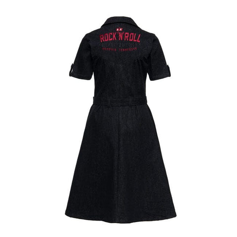 Queen Kerosin Rock N Roll Rebel Queens retro denim dress bla KING KEROSIN MOTOVEIKALS 21