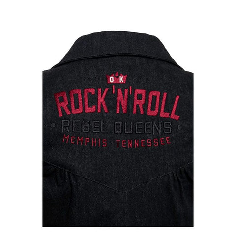Queen Kerosin Rock N Roll Rebel Queens retro denim dress bla KING KEROSIN MOTOVEIKALS 21
