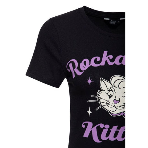 Queen Kerosin Rockabilly Kitten t-shirt black KING KEROSIN MOTOVEIKALS 21