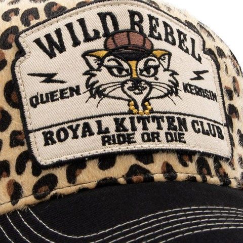 Queen Kerosin Royal Kitten Club cap leopard wash KING KEROSIN MOTOVEIKALS 21