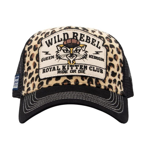 Queen Kerosin Royal Kitten Club cap leopard wash KING KEROSIN MOTOVEIKALS 21