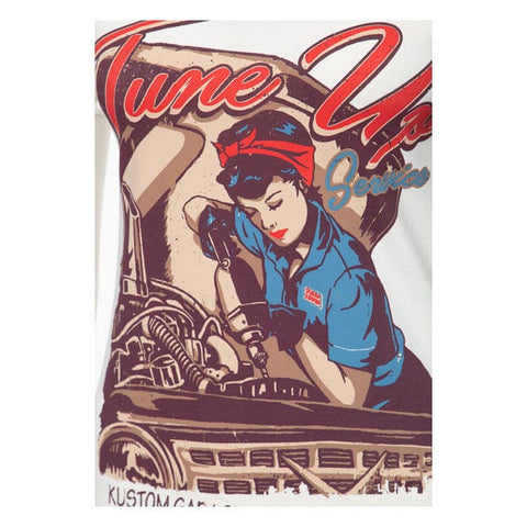 Queen Kerosin Tune Up t-shirt off white KING KEROSIN MOTOVEIKALS 21