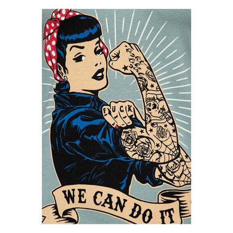 Queen Kerosin We Can Do It t-shirt smoke green KING KEROSIN MOTOVEIKALS 21