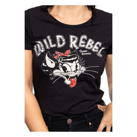 Queen Kerosin Wild Rebel t-shirt black KING KEROSIN MOTOVEIKALS 21