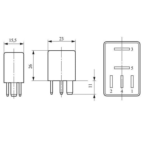 Relejs BOSCH 4PIN 0 332 011 007 BOSCH MOTOVEIKALS 21